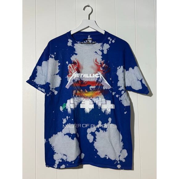 Metallica Graphic Tee In Vertigo You Will Be Tie Dye Blue White Mens Large - Picture 4 of 5